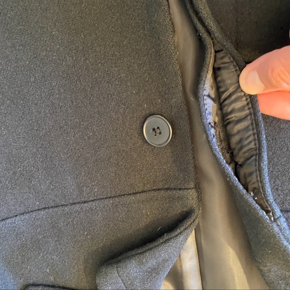 Jason Kole Womens Winter Trench Coat Front Button Black Size Small - Picture 5 of 10